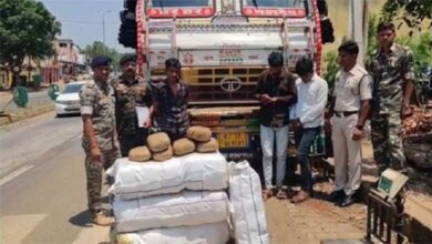 पुलिस ने अंतर्राज्यीय तस्करों को किया गिरफ्तार, 20 लाख रुपए का गांजा जब्त