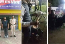 बड़े कारोबारी के बर्थडे पर चल रही थी हुक्का पार्टी, युवतियां भी थी शामिल, बड़ी मात्रा में नशीली सामग्री जब्त