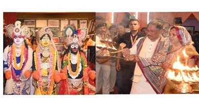 मुख्यमंत्री ग्राम दोकड़ा में भगवान जगन्नाथ मंदिर के प्राण प्रतिष्ठा कार्यक्रम में शामिल हुए