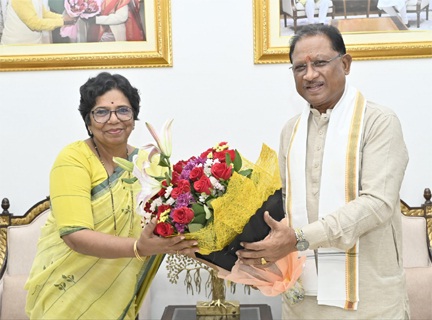 मुख्यमंत्री विष्णु देव साय से राष्ट्रीय महिला आयोग की अध्यक्ष ने की सौजन्य मुलाकात मुख्यमंत्री विष्णु देव साय से राष्ट्रीय महिला आयोग की अध्यक्ष ने की सौजन्य मुलाकात