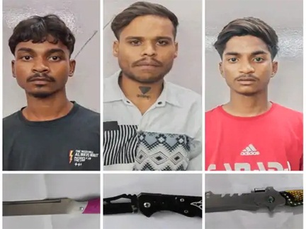 राजधानी रायपुर में अड्डेबाजों की चेकिंग में 3 चाकूबाज फंसे राजधानी रायपुर में अड्डेबाजों की चेकिंग में 3 चाकूबाज फंसे