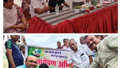 वृक्षारोपण अभियान में शामिल हुए रायपुर विकास प्राधिकरण अध्यक्ष साहू