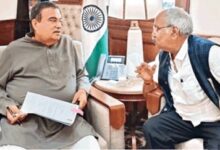सांसद बृजमोहन अग्रवाल शिकायत लेकर सीधे नितिन गडकरी के पास पहुंचे