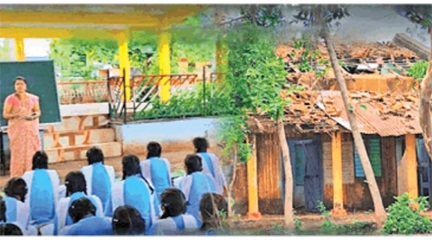 खुले आसमान के नीचे, बारिश में पढ़ाई…छात्रों ने अपने भविष्य की लगाई गुहार