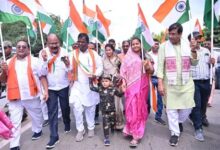 तिरंगा रैली में शामिल हुईं महिला एवं बाल विकास मंत्री लक्ष्मी राजवाड़े
