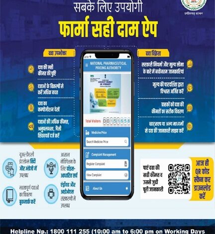 ‘फार्मा सही दाम’ मोबाइल ऐप – दवा कीमतों में पारदर्शिता और उपभोक्ता सशक्तिकरण की दिशा में नया कदम