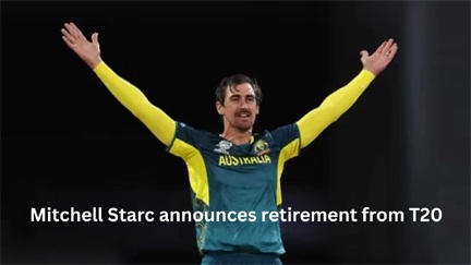 मिचेल स्टार्क ने T20 अंतरराष्ट्रीय क्रिकेट को कहा अलविदा मिचेल स्टार्क ने T20 अंतरराष्ट्रीय क्रिकेट को कहा अलविदा