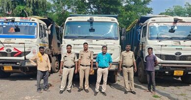 रेत, गिट्टी एवं मुरम के अवैध परिवहन पर खनिज विभाग की बड़ी कार्रवाई- 13 हाईवा जब्त