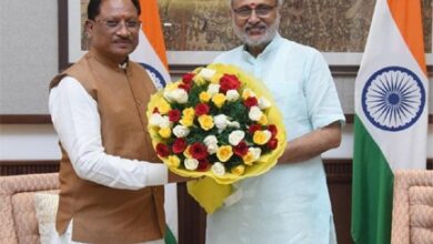मुख्यमंत्री विष्णु देव साय ने उपराष्ट्रपति सी. पी. राधाकृष्णन से की सौजन्य भेंट