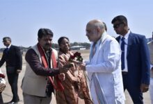 केन्द्रीय गृह मंत्री अमित शाह का जगदलपुर के मां दंतेश्वरी एयरपोर्ट में आत्मीय स्वागत