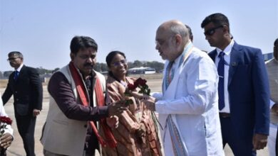 केन्द्रीय गृह मंत्री अमित शाह का जगदलपुर के मां दंतेश्वरी एयरपोर्ट में आत्मीय स्वागत