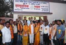 उद्योग मंत्री लखन लाल देवांगन ने मथुरा माली मरार पटेल समाज को दी 10 लाख के सामुदायिक भवन की सौगात