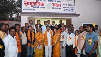 उद्योग मंत्री लखन लाल देवांगन ने मथुरा माली मरार पटेल समाज को दी 10 लाख के सामुदायिक भवन की सौगात