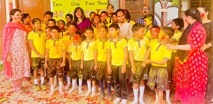 अर्पण पब्लिक स्कूल में मनाई गई हर्बल होली