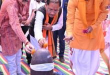 नीलकंठेश्वर महादेव मंदिर के प्राण-प्रतिष्ठा समारोह में मुख्यमंत्री विष्णु देव साय हुए शामिल