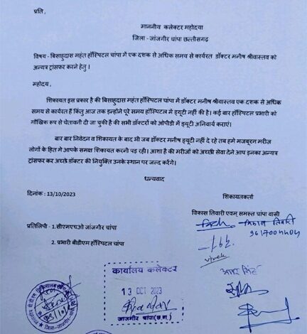 जब पद रिश्तों से मिलने लगें: सीएमएचओ ने पति को सौंपे जिले के अहम प्रभार, अब संचालन को लेकर भी उठे सवाल जब पद रिश्तों से मिलने लगें: सीएमएचओ ने पति को सौंपे जिले के अहम प्रभार, अब संचालन को लेकर भी उठे सवाल