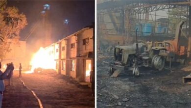 लकड़ी फैक्ट्री में आग की वजह से अफरा-तफरी, जांच में शॉर्ट सर्किट की संभावना