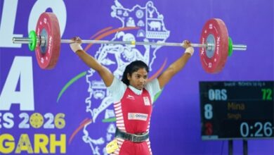 खेलो इंडिया ट्राइबल गेम्स 2026 : 58 किग्रा महिला वेटलिफ्टिंग में अरुणाचल की अनाई वांग्सू ने जीता स्वर्ण