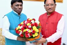 मुख्यमंत्री विष्णु देव साय से गोवा के खेल एवं जनजातीय कल्याण मंत्री रमेश तावड़कर की सौजन्य भेंट