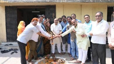 उत्तर विधानसभा क्षेत्र के लोकप्रिय विधायक पुरंदर मिश्रा ने किया लोधी पारा, पंडरी में अतिरिक्त लोधी भवन निर्माण हेतु भूमि पूजन