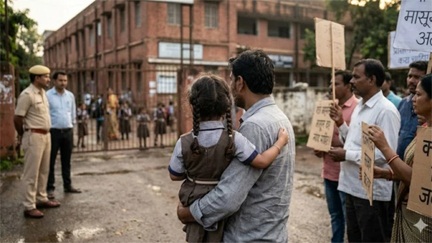 ‘राधे-राधे’ बोलने पर टीचर ने बच्ची को पीटा, मुंह पर चिपकाया टेप ‘राधे-राधे’ बोलने पर टीचर ने बच्ची को पीटा, मुंह पर चिपकाया टेप