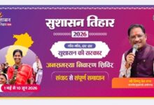 जशपुर जिले के 36 क्लस्टरों में लगेगा सुशासन तिहार 2026 का शिविर, 05 मई से खूंटीटोली से शुरुआत