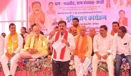 उप मुख्यमंत्री ने 5.36 करोड़ रुपए की लागत से बनने वाली सड़क निर्माण का किया भूमिपूजन