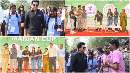 सचिन तेंदुलकर ने बस्तर में आदिवासी बच्चों संग मनाया जन्मदिन