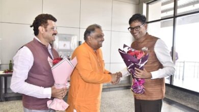 वित्तमंत्री ओपी चौधरी का किया गया आत्मीय स्वागत