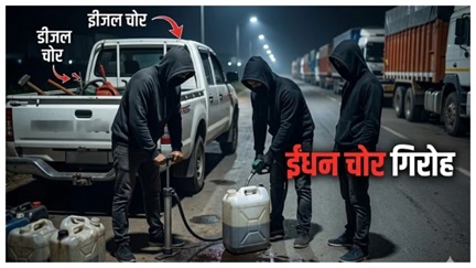 सिरगिट्टी में ईंधन चोरों का आतंक, खड़ी ट्रक से डीजल चोरी