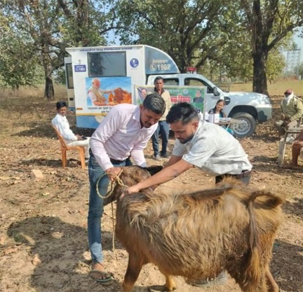 एक कॉल पर घर पहुंच रही पशु चिकित्सा सेवा, ग्रामीण पशुपालकों के लिए वरदान बनी मोबाइल यूनिट