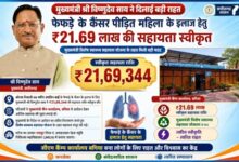मुख्यमंत्री विष्णुदेव साय ने कैंसर पीड़ित महिला के उपचार हेतु स्वीकृत की 21.69 लाख रुपये की सहायता