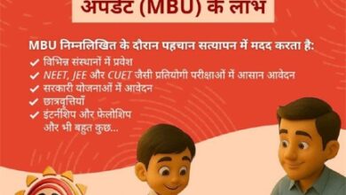 विद्यालयों में विद्यार्थियों के आधार बायोमेट्रिक अपडेट के लिए मिशन मोड अभियान विद्यालयों में विद्यार्थियों के आधार बायोमेट्रिक अपडेट के लिए मिशन मोड अभियान