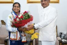 राष्ट्रमंडल खेलों की रजत पदक विजेता ज्ञानेश्वरी यादव का मुख्यमंत्री निवास में भव्य स्वागत
