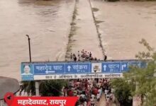 बाढ़ से रायपुर-पाटन मार्ग बंद