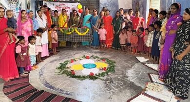 आंगन मिलन सेवा में सजी पौष्टिक थाली, घर-घर पहुंचा सुपोषण का संदेश