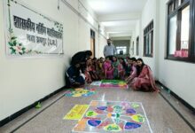 शासकीय नर्सिंग महाविद्यालय, नवा रायपुर में सेवा संकल्प कार्यक्रम के अंतर्गत रंगोली प्रतियोगिता