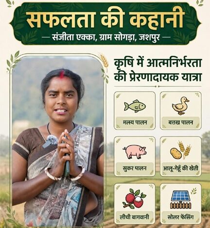 धान की पारंपरिक खेती से आगे बढ़कर मत्स्य, बत्तख और सुकर पालन से संजीता एक्का ने लिखी आत्मनिर्भरता की नई कहानी