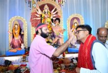 महानवमी पर वित्त मंत्री ओ.पी. चौधरी ने रायगढ़ के विभिन्न दुर्गा पूजा पंडालों में की माँ दुर्गा की पूजा-अर्चना