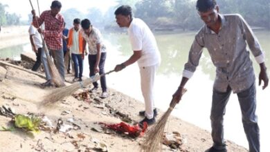 रामपुर आश्रम में जनभागीदारी से चला सेवा संकल्प के साथ स्वच्छता अभियान